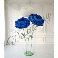 Ростовой цветок из бумаги "Пион синий"